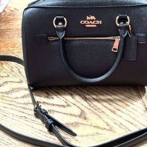 Coach Black Crossbody Bag with Gold Accents